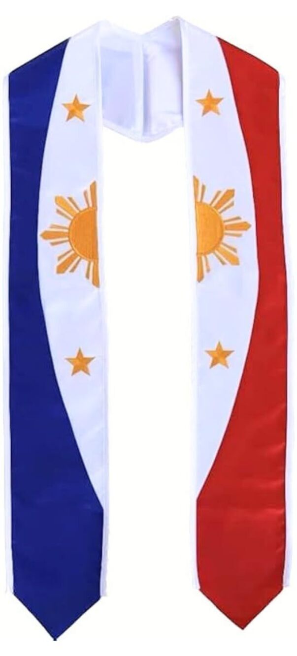 5725 Philippines Graduation Flag Stole Sash Scarf Filipino Grad